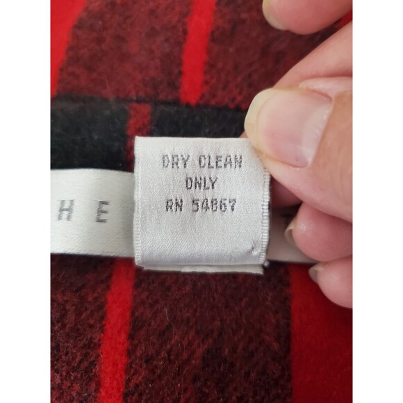 The Limited Vintage Open Front Belted Plaid Wool Blend Jacket Size Medium/Large - Picture 4 of 9